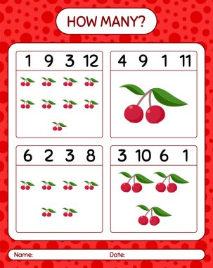 Hint eriğiyle kaç tane sayma oyunu. Anaokulu çocukları için çalışma listesi, aktivite listesi, yazdırılabilir çalışma tablosu