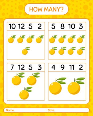 Yuzu 'yla kaç tane sayma oyunu var? Anaokulu çocukları için çalışma listesi, aktivite listesi, yazdırılabilir çalışma tablosu