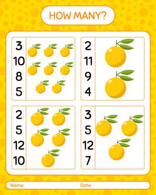 Yuzu 'yla kaç tane sayma oyunu var? Anaokulu çocukları için çalışma listesi, aktivite listesi, yazdırılabilir çalışma tablosu