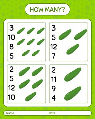 Kabaklı kaç tane sayma oyunu var? Anaokulu çocukları için çalışma listesi, aktivite listesi, yazdırılabilir çalışma tablosu