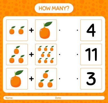 Imbe ile kaç tane sayma oyunu. Anaokulu çocukları için çalışma listesi, aktivite listesi, yazdırılabilir çalışma tablosu