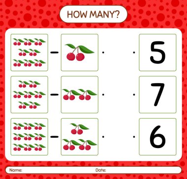 Anaokulu çocukları, aktivite kağıtları, basılabilir çalışma kağıtları için kızılderili eriği çalışma kağıdıyla kaç tane sayma oyunu