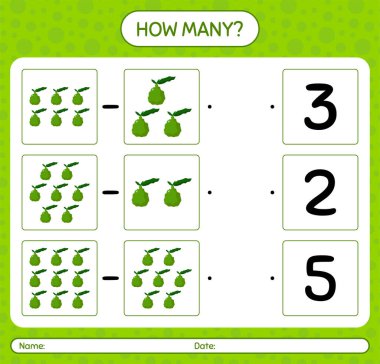 Anaokulu çocukları için kaffir kireç çalışma kağıdıyla kaç tane sayma oyunu var?