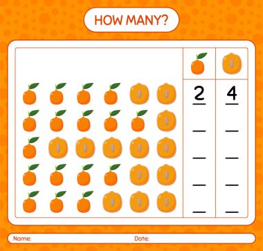 Anaokulu öğrencileri, aktivite tablosu, basılabilir çalışma tablosu için imbe çalışma kağıdıyla kaç tane sayma oyunu