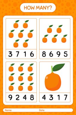 Anaokulu öğrencileri, aktivite tablosu, basılabilir çalışma tablosu için imbe çalışma kağıdıyla kaç tane sayma oyunu