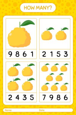 Anaokulu çocukları, aktivite kağıtları, basılabilir çalışma kağıtları için kaç tane Ugli çalışma kağıdıyla birlikte sayım oyunu