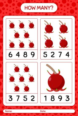 Anaokulu öğrencileri için Ugni çalışma kağıdıyla kaç tane sayma oyunu var?