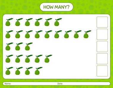 Anaokulu çocukları için kaffir kireç çalışma kağıdıyla kaç tane sayma oyunu var?