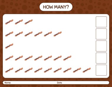 Anaokulu çocukları için demirhindi çalışma kağıdıyla kaç tane sayma oyunu, aktivite listesi, basılabilir çalışma tablosu