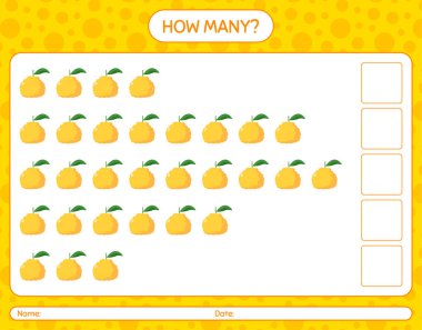 Anaokulu çocukları, aktivite kağıtları, basılabilir çalışma kağıtları için kaç tane Ugli çalışma kağıdıyla birlikte sayım oyunu