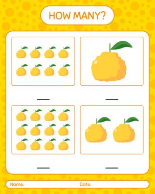 Anaokulu çocukları, aktivite kağıtları, basılabilir çalışma kağıtları için kaç tane Ugli çalışma kağıdıyla birlikte sayım oyunu