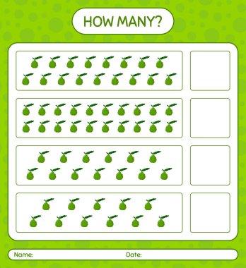 Anaokulu çocukları için kaffir kireç çalışma kağıdıyla kaç tane sayma oyunu var?