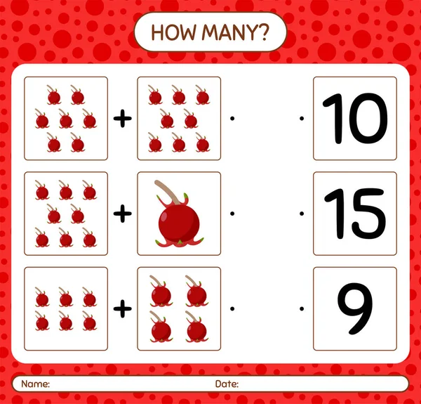 Ugni ile kaç tane sayma oyunu var? Anaokulu çocukları için çalışma listesi, aktivite listesi, yazdırılabilir çalışma tablosu