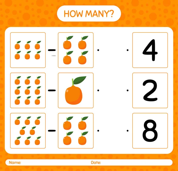 Anaokulu öğrencileri, aktivite tablosu, basılabilir çalışma tablosu için imbe çalışma kağıdıyla kaç tane sayma oyunu