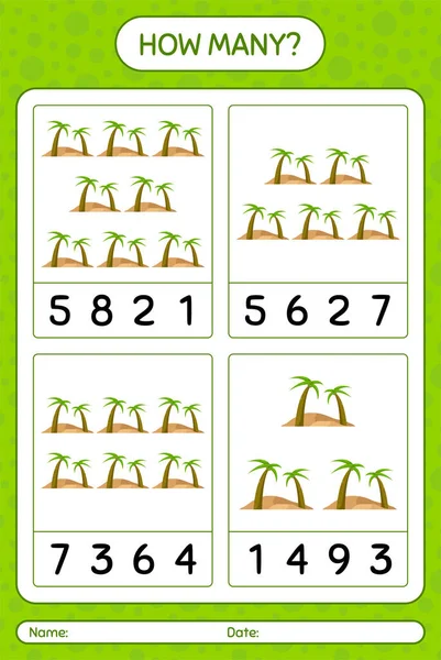 Vahada kaç tane sayma oyunu var? Anaokulu çocukları için çalışma listesi, aktivite listesi, yazdırılabilir çalışma tablosu