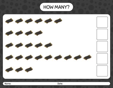 Dua halısıyla kaç tane sayma oyunu. Anaokulu çocukları için çalışma listesi, aktivite listesi, yazdırılabilir çalışma tablosu
