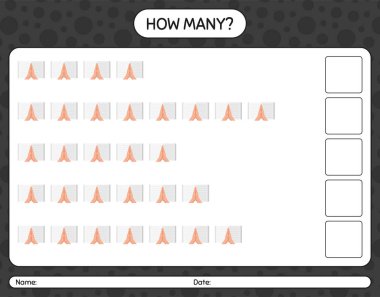 Kuran okuyarak kaç tane sayma oyunu yaptın? Anaokulu çocukları için çalışma listesi, aktivite listesi, yazdırılabilir çalışma tablosu