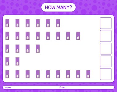 Dua halısıyla kaç tane sayma oyunu. Anaokulu çocukları için çalışma listesi, aktivite listesi, yazdırılabilir çalışma tablosu