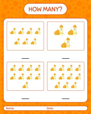 Camide kaç tane sayma oyunu var? Anaokulu çocukları için çalışma listesi, aktivite listesi, yazdırılabilir çalışma tablosu