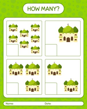 Camide kaç tane sayma oyunu var? Anaokulu çocukları için çalışma listesi, aktivite listesi, yazdırılabilir çalışma tablosu