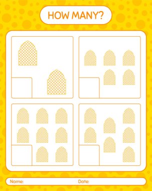 Camide kaç tane sayma oyunu var? Anaokulu çocukları için çalışma listesi, aktivite listesi, yazdırılabilir çalışma tablosu