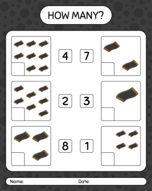 Dua halısıyla kaç tane sayma oyunu. Anaokulu çocukları için çalışma listesi, aktivite listesi, yazdırılabilir çalışma tablosu