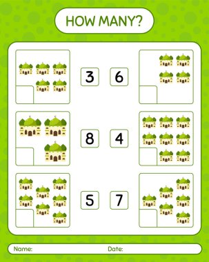 Camide kaç tane sayma oyunu var? Anaokulu çocukları için çalışma listesi, aktivite listesi, yazdırılabilir çalışma tablosu