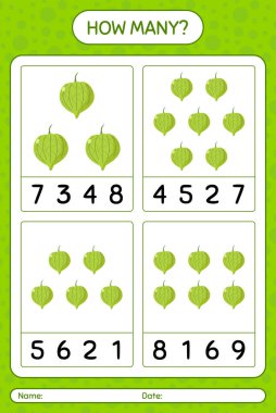Domatesli kaç tane sayma oyunu. Anaokulu çocukları için çalışma listesi, aktivite listesi, yazdırılabilir çalışma tablosu