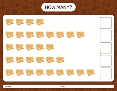 Zencefille kaç tane sayma oyunu var? Anaokulu çocukları için çalışma listesi, aktivite listesi, yazdırılabilir çalışma tablosu