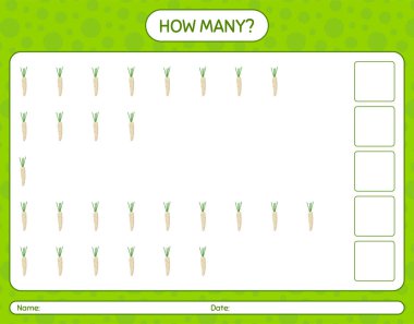 Hamburg maydanozuyla kaç tane sayma oyunu. Anaokulu çocukları için çalışma listesi, aktivite listesi, yazdırılabilir çalışma tablosu