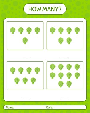 Enginarlı kaç tane sayma oyunu var? Anaokulu çocukları için çalışma listesi, aktivite listesi, yazdırılabilir çalışma tablosu