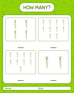 Hamburg maydanozuyla kaç tane sayma oyunu. Anaokulu çocukları için çalışma listesi, aktivite listesi, yazdırılabilir çalışma tablosu