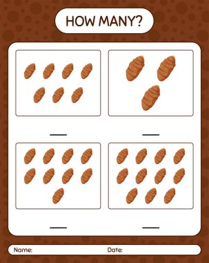 Taro köküyle kaç tane sayma oyunu var? Anaokulu çocukları için çalışma listesi, aktivite listesi, yazdırılabilir çalışma tablosu