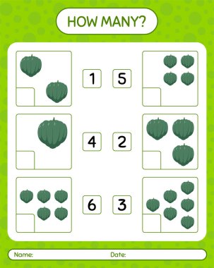 Palamut kabağıyla kaç tane sayma oyunu. Anaokulu çocukları için çalışma listesi, aktivite listesi, yazdırılabilir çalışma tablosu