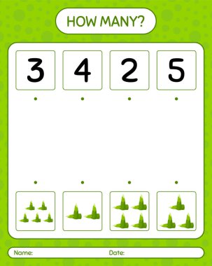 Bambu filizi ile kaç tane sayma oyunu. Anaokulu çocukları için çalışma listesi, aktivite listesi, yazdırılabilir çalışma tablosu