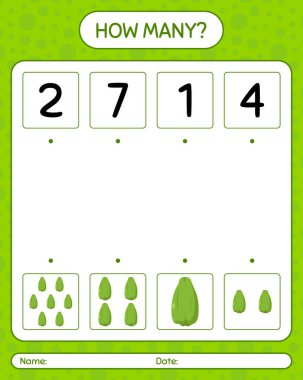 Chayote ile kaç tane sayma oyunu. Anaokulu çocukları için çalışma listesi, aktivite listesi, yazdırılabilir çalışma tablosu