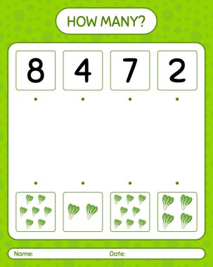 Komatsuna ile kaç tane sayma oyunu var? Anaokulu çocukları için çalışma listesi, aktivite listesi, yazdırılabilir çalışma tablosu