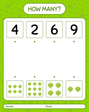 Domatesli kaç tane sayma oyunu var? Anaokulu çocukları için çalışma listesi, aktivite listesi, yazdırılabilir çalışma tablosu