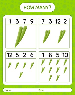 Bamyayla kaç tane sayma oyunu. Anaokulu çocukları için çalışma listesi, aktivite listesi, yazdırılabilir çalışma tablosu