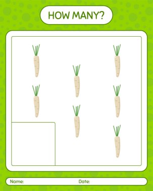 Hamburg maydanozuyla kaç tane sayma oyunu. Anaokulu çocukları için çalışma listesi, aktivite listesi, yazdırılabilir çalışma tablosu