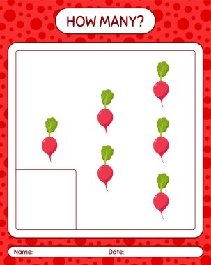 Turpla kaç tane sayma oyunu var? Anaokulu çocukları için çalışma listesi, aktivite listesi, yazdırılabilir çalışma tablosu