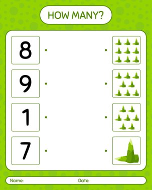 Bambu filizi ile kaç tane sayma oyunu. Anaokulu çocukları için çalışma listesi, aktivite listesi, yazdırılabilir çalışma tablosu