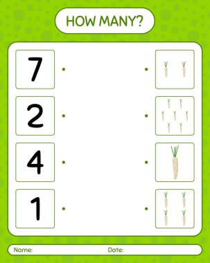 Hamburg maydanozuyla kaç tane sayma oyunu. Anaokulu çocukları için çalışma listesi, aktivite listesi, yazdırılabilir çalışma tablosu