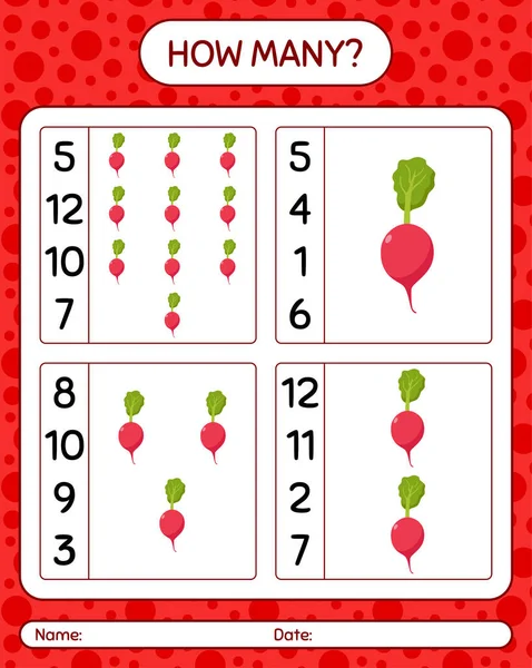 Turpla kaç tane sayma oyunu var? Anaokulu çocukları için çalışma listesi, aktivite listesi, yazdırılabilir çalışma tablosu