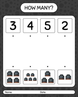 Mezar taşıyla kaç tane sayma oyunu. Anaokulu öğrencilerinin çalışma listesi, çocukların faaliyet listesi.