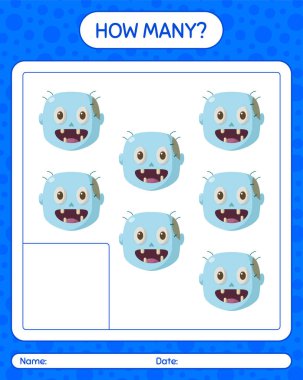 Zombilerle kaç tane sayma oyunu var? Anaokulu öğrencilerinin çalışma listesi, çocukların faaliyet listesi.