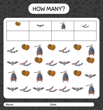 Cadılar Bayramı ikonu ile kaç tane sayma oyunu. Anaokulu öğrencilerinin çalışma listesi, çocukların faaliyet listesi.