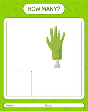 Zombi eliyle kaç tane sayma oyunu. Anaokulu öğrencilerinin çalışma listesi, çocukların faaliyet listesi.