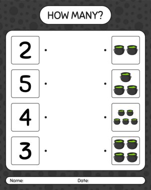Kazanla kaç tane sayma oyunu. Anaokulu öğrencilerinin çalışma listesi, çocukların faaliyet listesi.