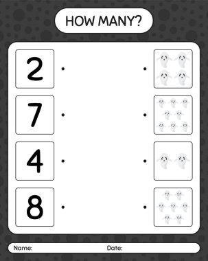 Hayaletlerle kaç tane sayma oyunu var? Anaokulu öğrencilerinin çalışma listesi, çocukların faaliyet listesi.